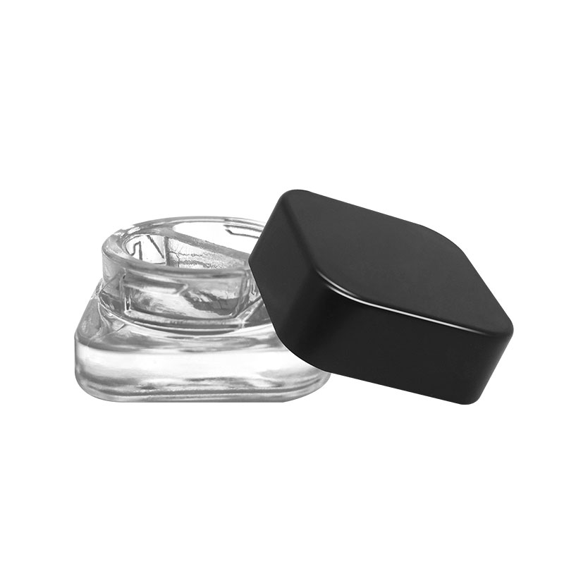 5ml square concentrate glass jar